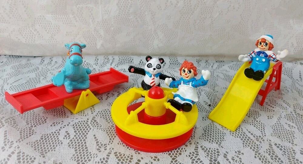 McDonalds Raggedy Ann Andy Camel Panda Playground Playset PVC Figures Lot 1988